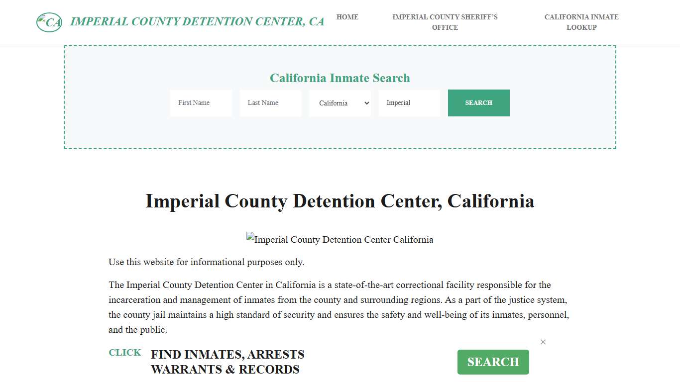 Imperial County Detention Center, CA Inmate Roster, Offender Search